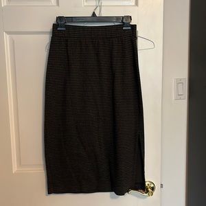 Lou & Grey Green and Black Checked Pencil Skirt Size Small